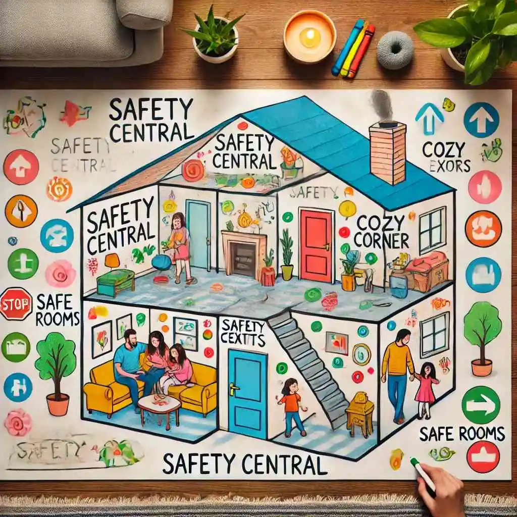 Colorful Home Safety Map for Kids