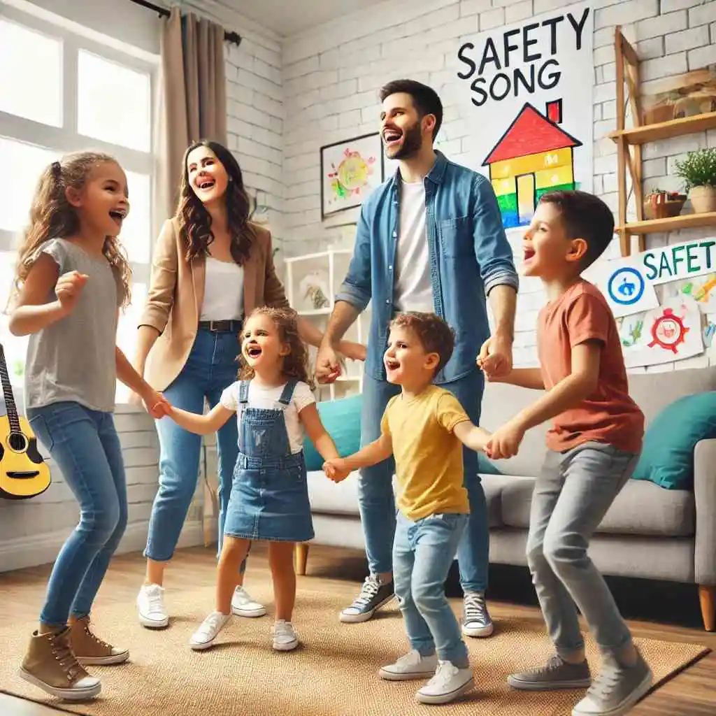 Family Singing and Dancing to Safety Song