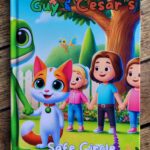 Front cover of Guy & Cesar’s Safe Circle book showing Guy the Gecko and Cesar the Cat teaching children about safety and trust.