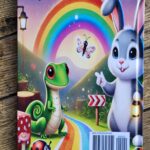 Back cover of Guy & Cesar’s Big Adventure in Safety Land featuring children, Guy, and Cesar in a colorful, safe environment.