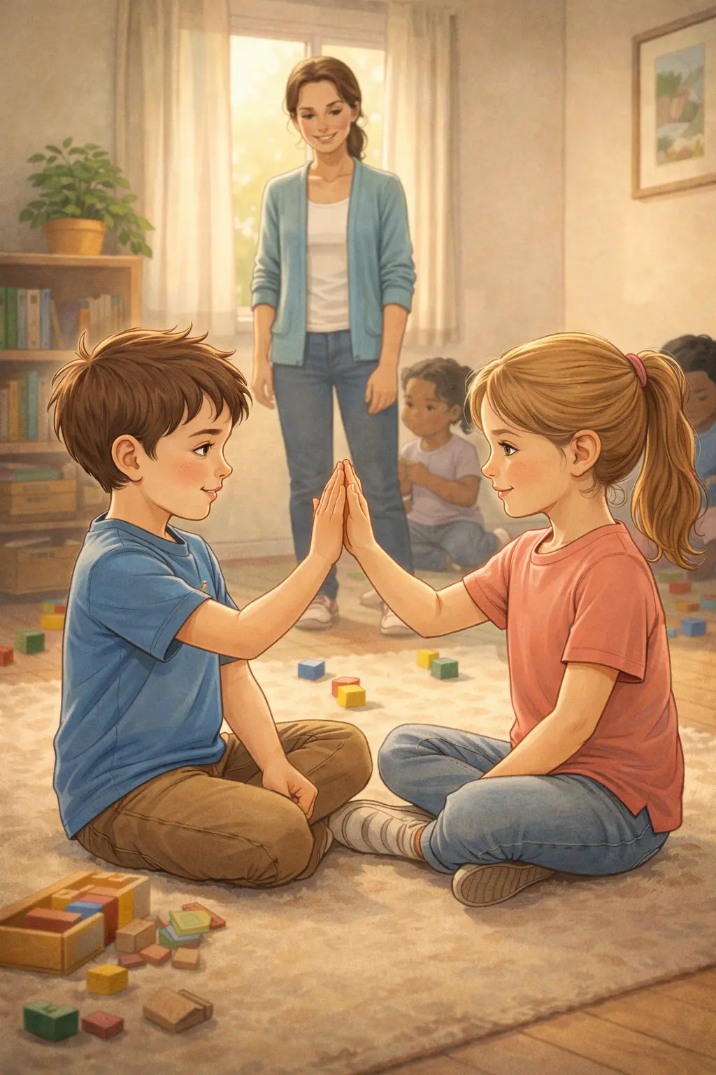 Respect between boys and girls can be taught through kindness, fairness, and positive everyday interaction